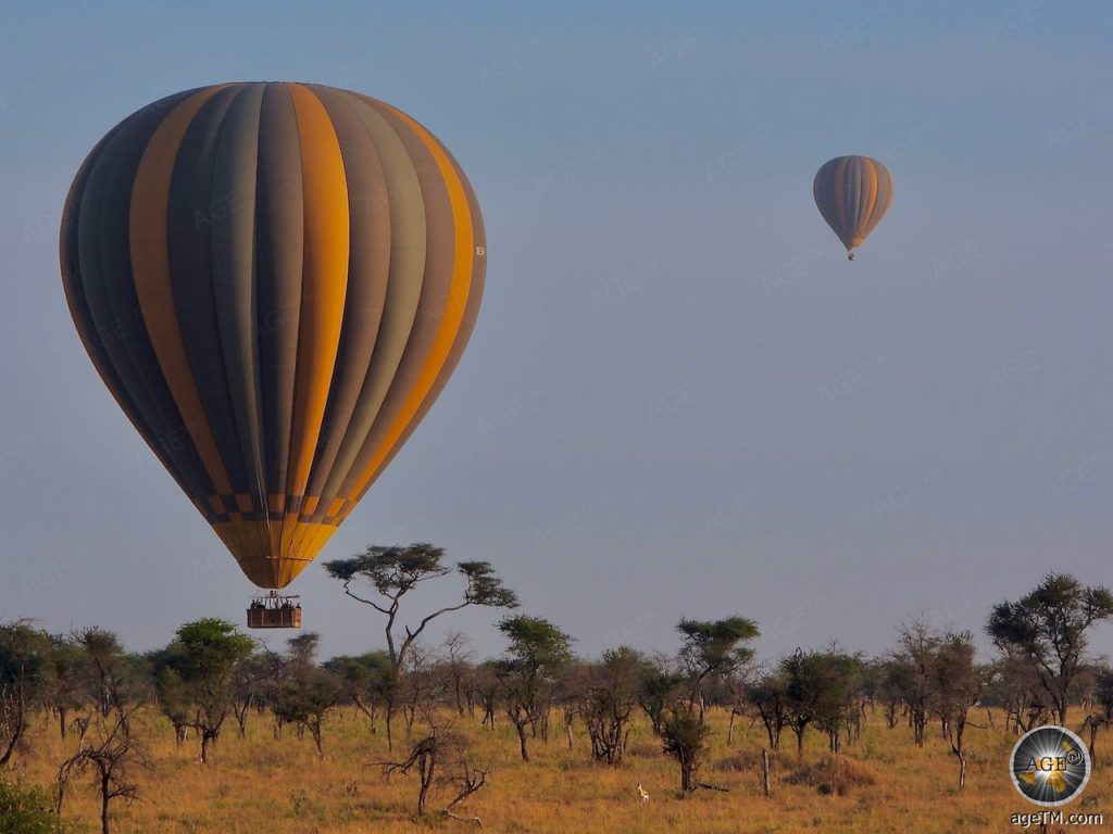 Safari cu balonul Serengeti în Parcul Național Serengeti Tanzania Africa