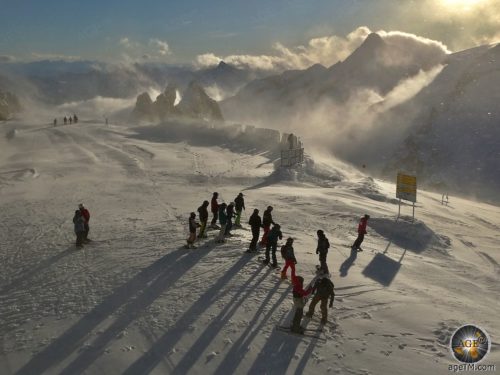 Year-round ski area with natural ice palace - Hintertux Glacier Tyrol Austria